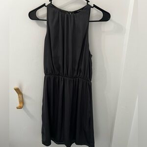 Dark Grey Formal Satin Mini Dress